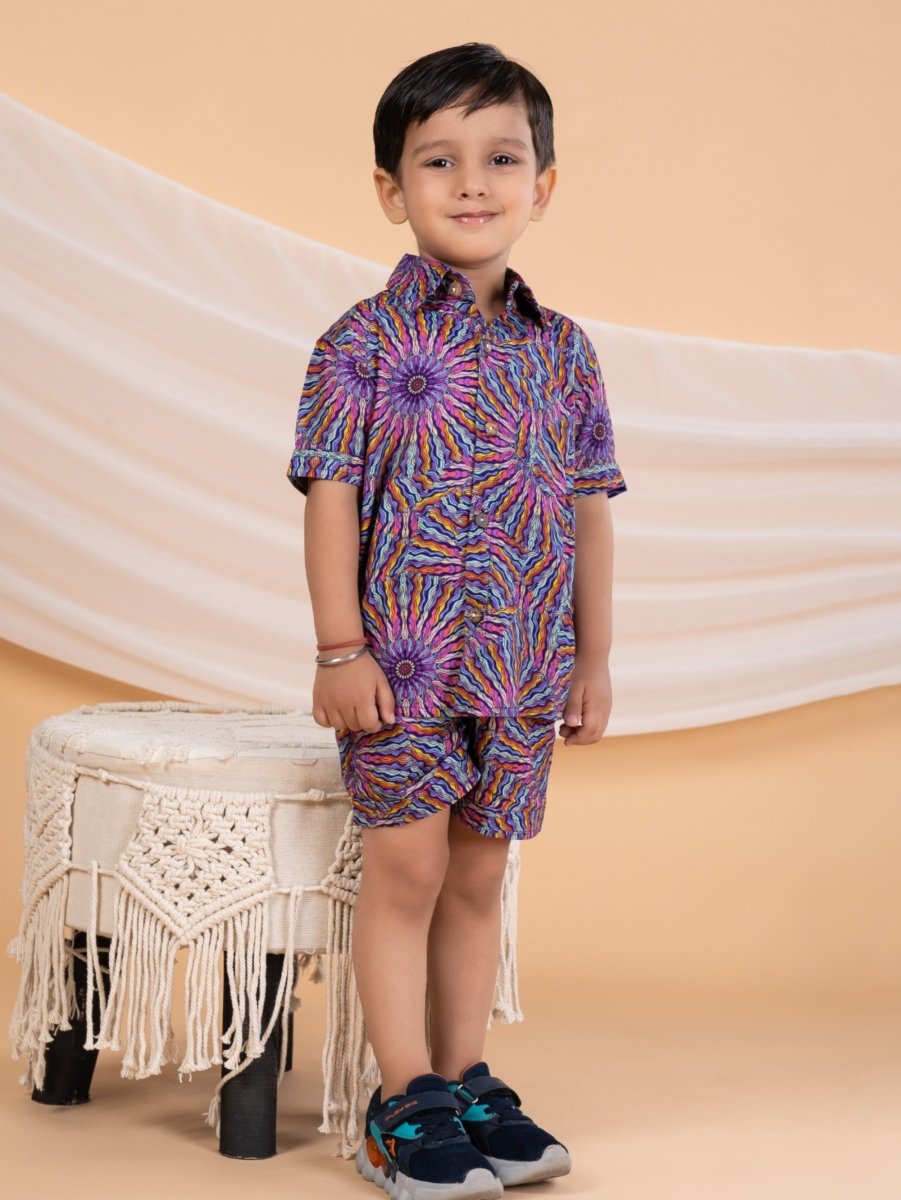 Mandala Print Viscose Co - ord Set - Bebe Unicorn