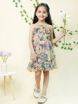 Multicolor Georgette Dress - Bebe Unicorn