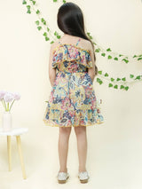 Multicolor Georgette Dress - Bebe Unicorn