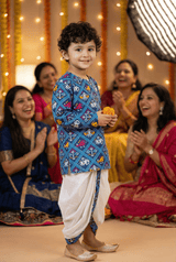 Blue Kurta Dhoti ensemble