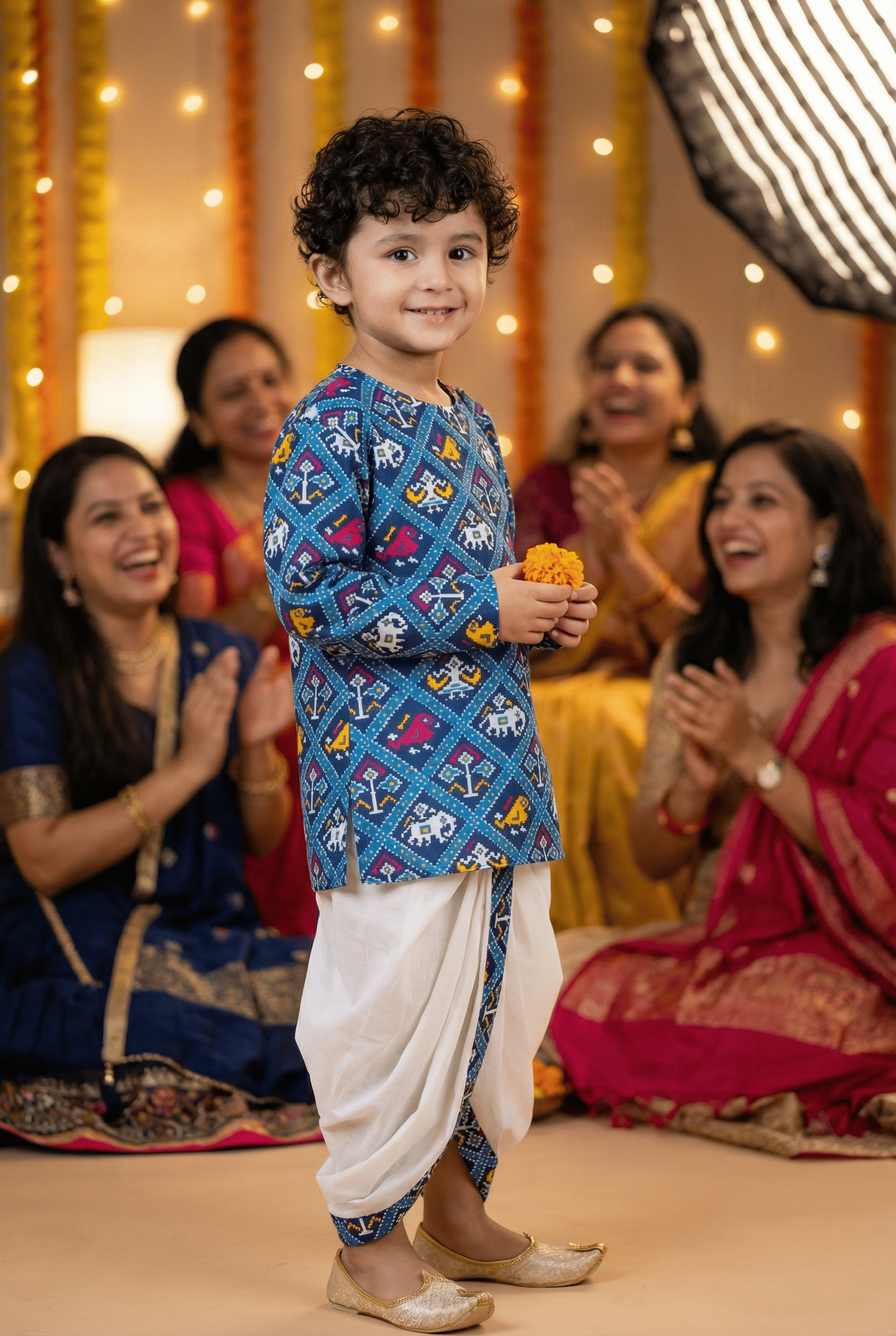 Blue Kurta Dhoti ensemble