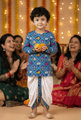 Blue Kurta Dhoti ensemble