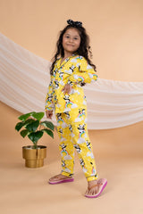 Unisex Kids Cotton Cambric Night Suit - Soft, Comfy & Breathable Sleepwear for Boys and Girls - Bebe Unicorn