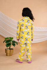 Unisex Kids Cotton Cambric Night Suit - Soft, Comfy & Breathable Sleepwear for Boys and Girls - Bebe Unicorn