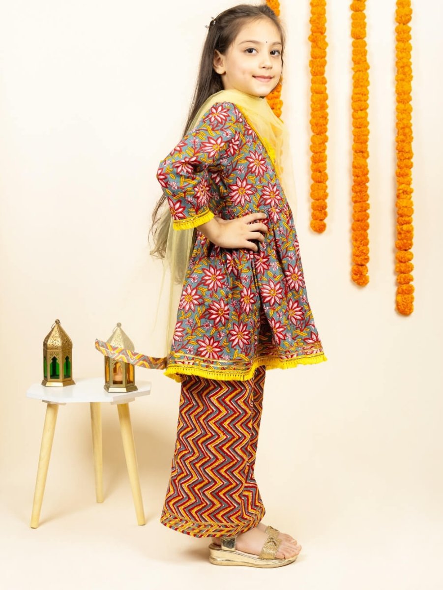 Vibrant Angrakha Palazzo Combo - Bebe Unicorn