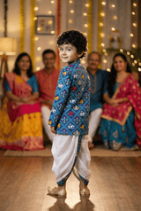 Blue Kurta Dhoti ensemble